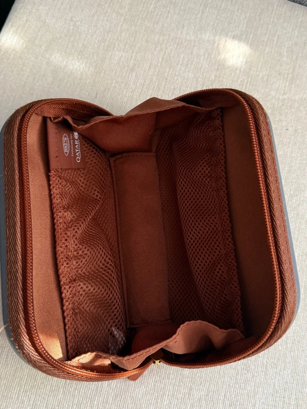 Bric's Gray and Brown Structured Travel Case